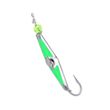 Flashspoon - Silver Clarkspoon with Green Flash Tape - 2 Sizes - Clarkspoon Fishing Lures