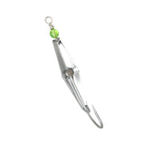 Flashspoon - Silver Clarkspoon with Chartreuse and Green Flash Tape - 2 Sizes - Clarkspoon Fishing Lures