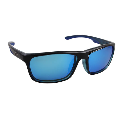Sea Striker 242 Keeper Sunglasses Black Frame/Blue Mirror Polarized