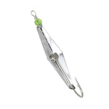 Flashspoon - Silver Clarkspoon with Green Flash Tape - 2 Sizes - Clarkspoon Fishing Lures