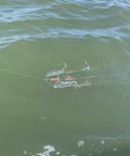 8" Mini Spreader Bar - Rigged w/ Blue Skirts and 0-RBMS Clarkspoon - Clarkspoon Fishing Lures