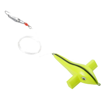 Bird Rig with Chartreuse Bird and Silver Spoon BRC-00RBMS - Clarkspoon Fishing Lures