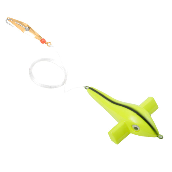 Bird Rig with Chartreuse Bird and Gold Spoon BRC-0RBMG - Clarkspoon Fishing Lures
