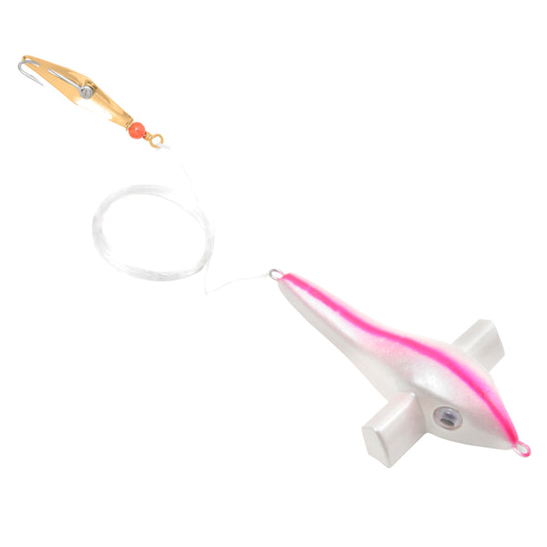 Bird Rig with White Bird and Gold Spoon BRW-0RBMG - Clarkspoon Fishing Lures
