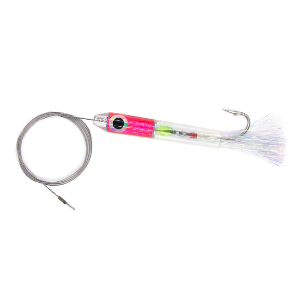 Clark Dart | Micro Trolling Lure - Bullet Head CDB-CLPK - Rigged - Clear / Pink - Clarkspoon Fishing Lures