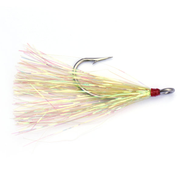 Dressed Hook 2/0 Chartreuse Mylar Tinsel - 2pk - Clarkspoon Fishing Lures