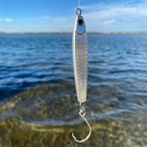 Stick Jig 1.5oz with Inline Single Hook - SJ15ILSH-SIL - Silver - Clarkspoon Fishing Lures