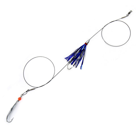 Mackerel Duster Rig MDBS-0RBMS Blue & Silver - Clarkspoon Fishing Lures