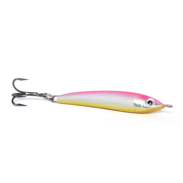 Minnow Jig 1.5oz - MJ15-PNK/SIL/CHT - Pink/Silver/Chartreuse - Clarkspoon Fishing Lures