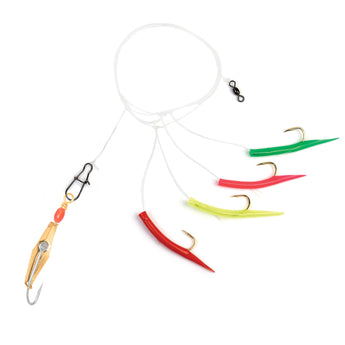 Mackerel Tree Rig MT-00RBMG with Size 00 Gold Clarkspoon - Clarkspoon Fishing Lures