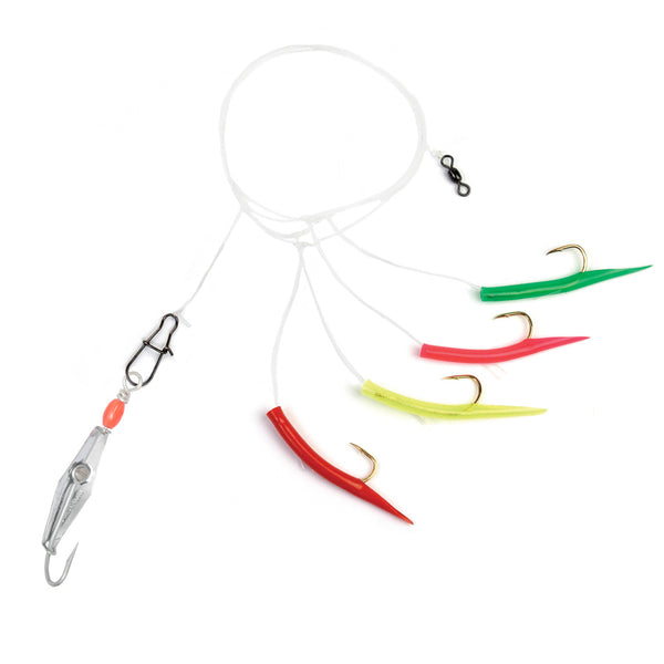 Mackerel Tree Rig MT-00RBMS with Size 00 Silver Clarkspoon - Clarkspoon Fishing Lures