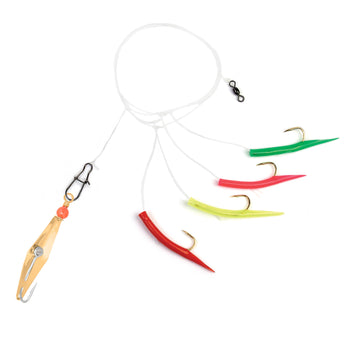 Mackerel Tree Rig MT-0RBMG with Size 0 Gold Clarkspoon - Clarkspoon Fishing Lures