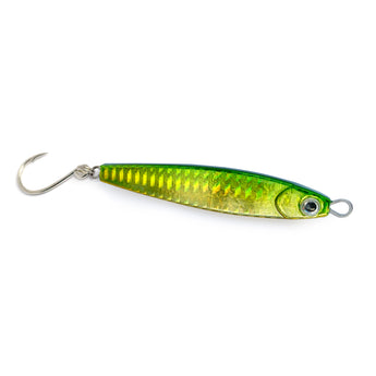 Stick Jig 1.5oz with Inline Single Hook - SJ15ILSH-GRN/CHT - Green/Chartreuse - Clarkspoon Fishing Lures