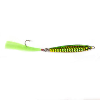 Stick Jig 1.5oz Single Hook - SJ15SH-GRN/CHT - Green/Chartreuse - Clarkspoon Fishing Lures