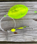 Bubble Buster Rig - Size 0 Weighted Clarkspoon and Chartreuse Float - Clarkspoon Fishing Lures
