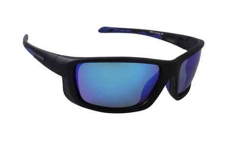 Sea Striker Castaway Sunglasses Black/Blue Mirror